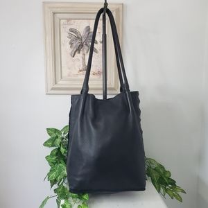 Hammitt Oliver Black Pebble Leather Purse Tote w/ Gunmetal  Hardware NWOT